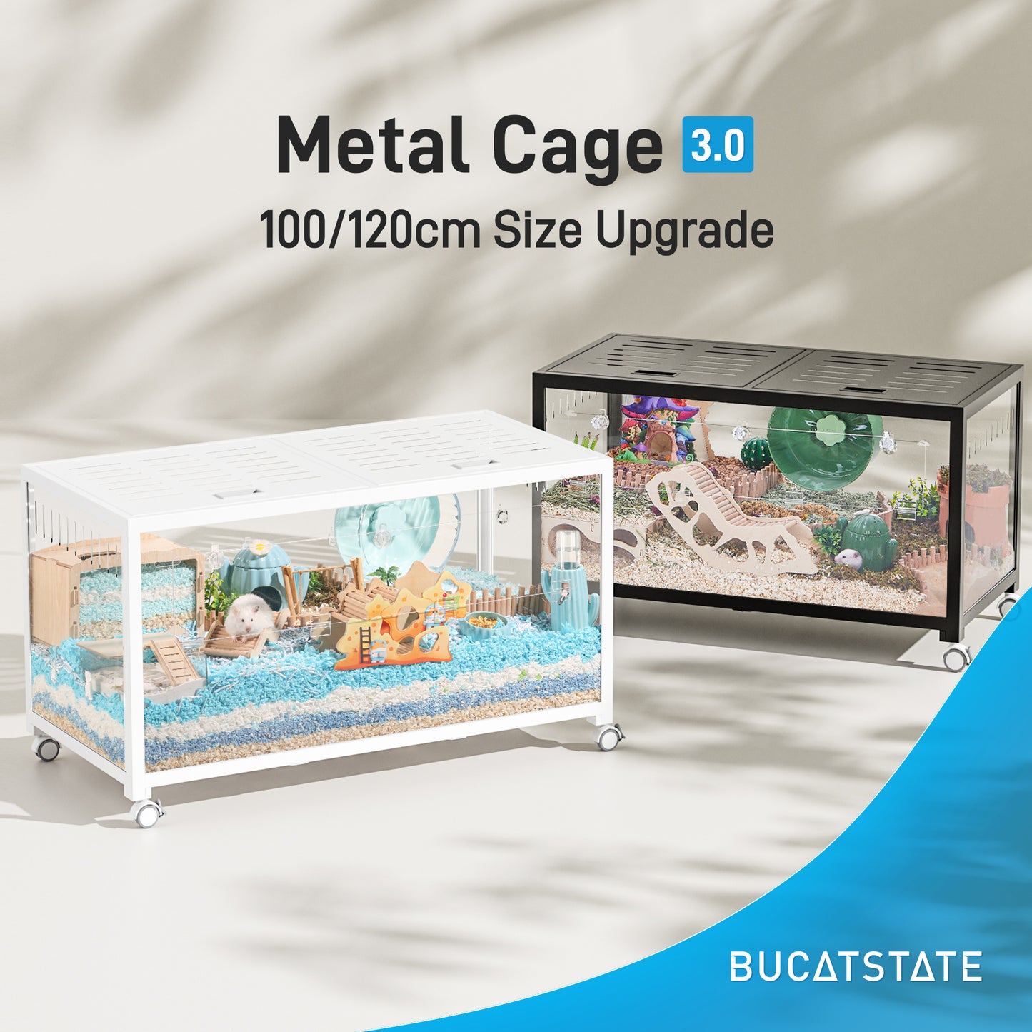 BUCATSTATE Metal Small Animal Cage 3.0 (100cm & 120cm)