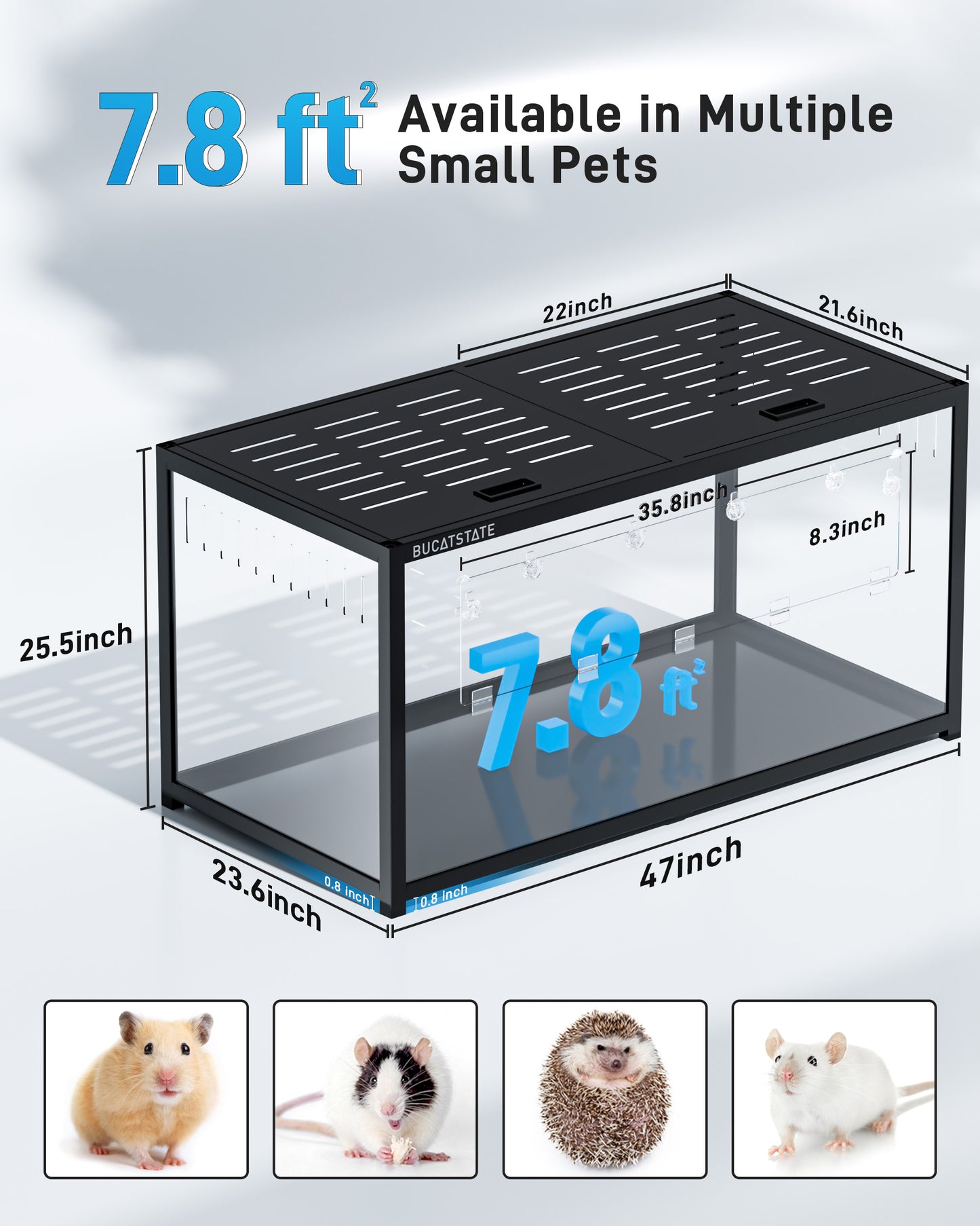 BUCATSTATE Metal Small Animal Cage 3.0 (100cm & 120cm)