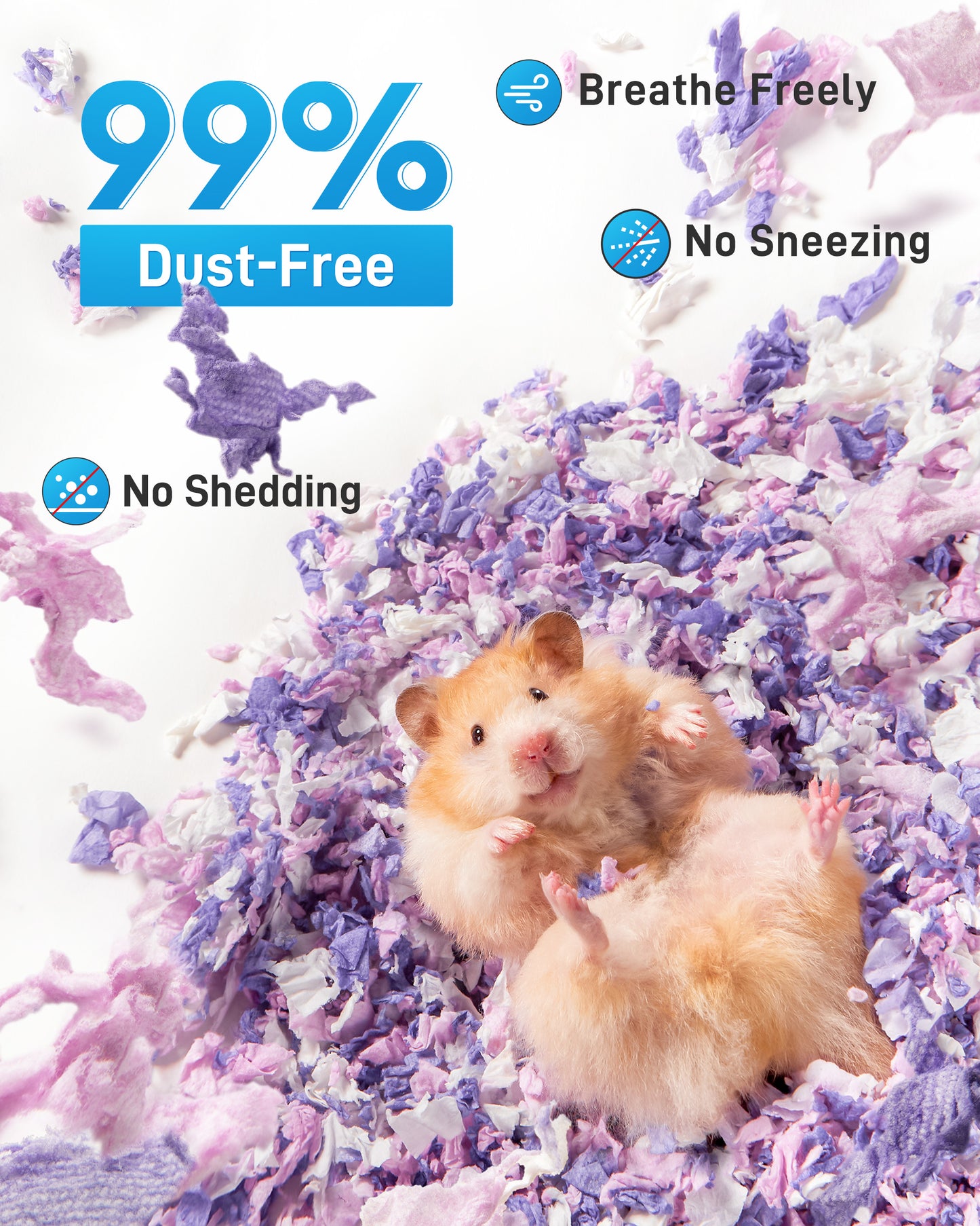 BUCATSTATE Natural Paper Small Pet Bedding with Christmas Special Edition (20L/50L/70L)