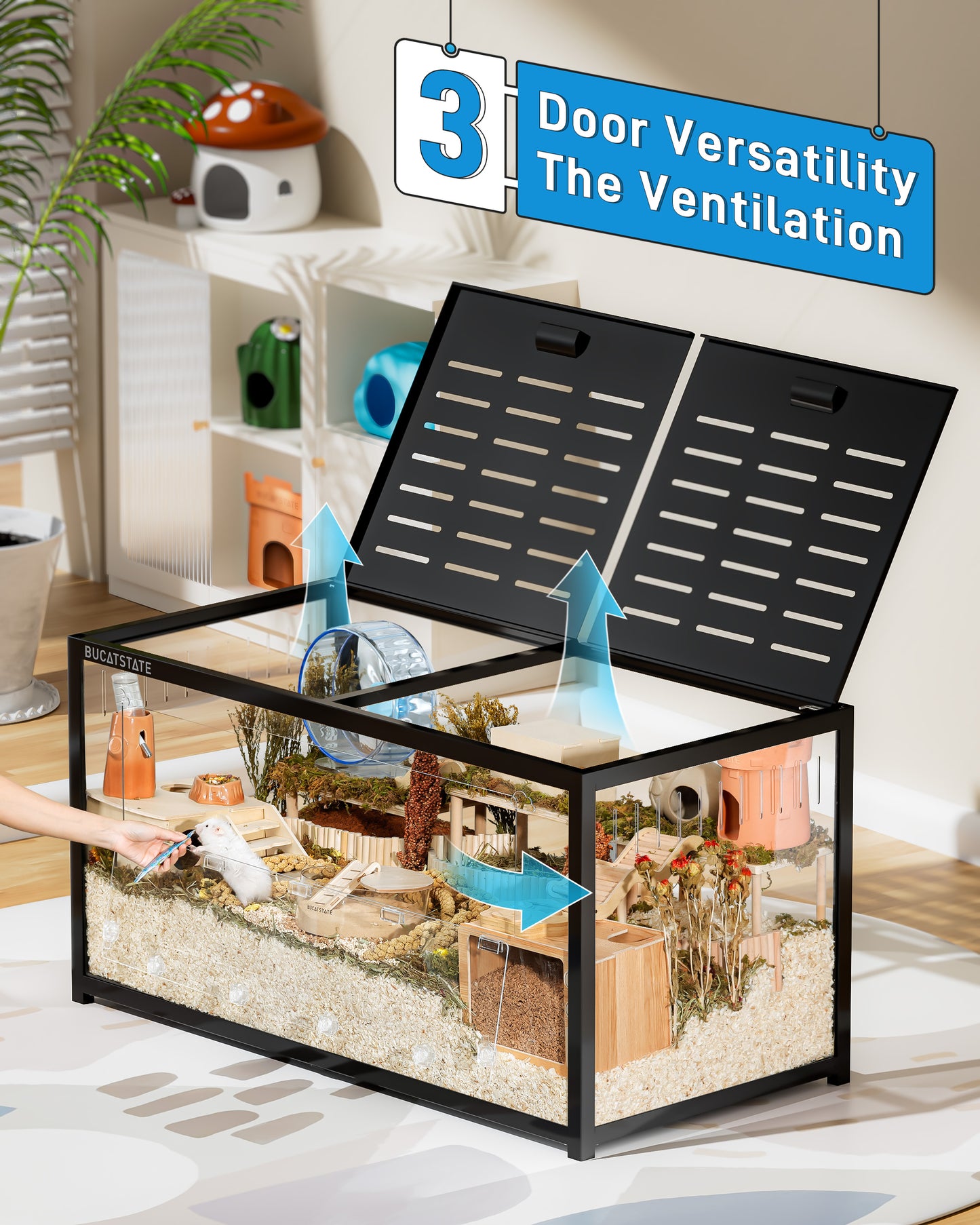 BUCATSTATE Metal Small Animal Cage 3.0 (100cm & 120cm)