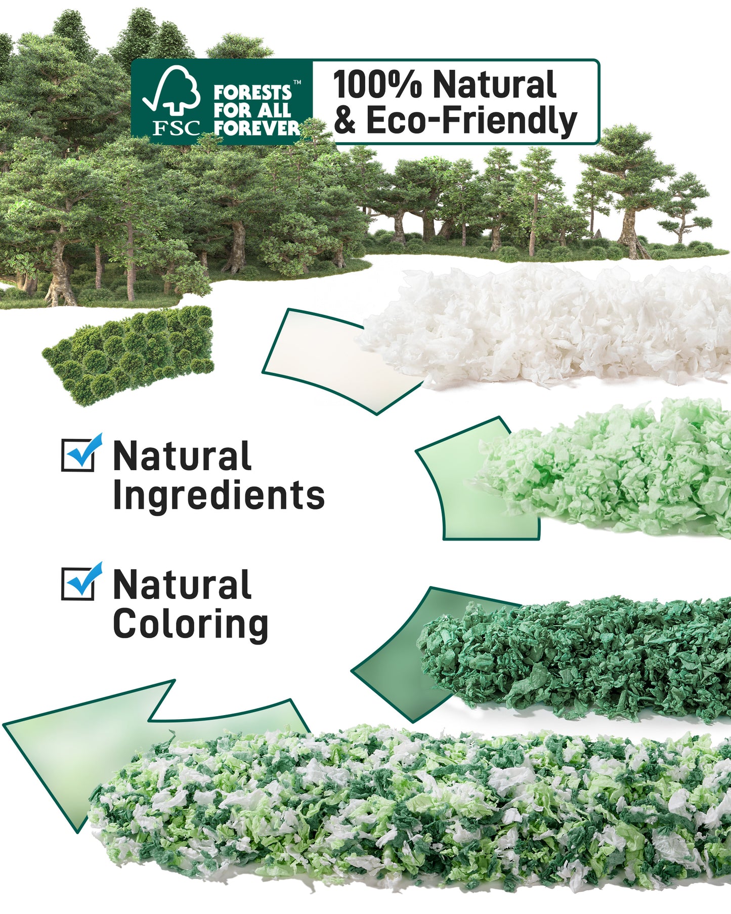 BUCATSTATE Natural Paper Small Pet Bedding with Christmas Special Edition (20L/50L/70L)