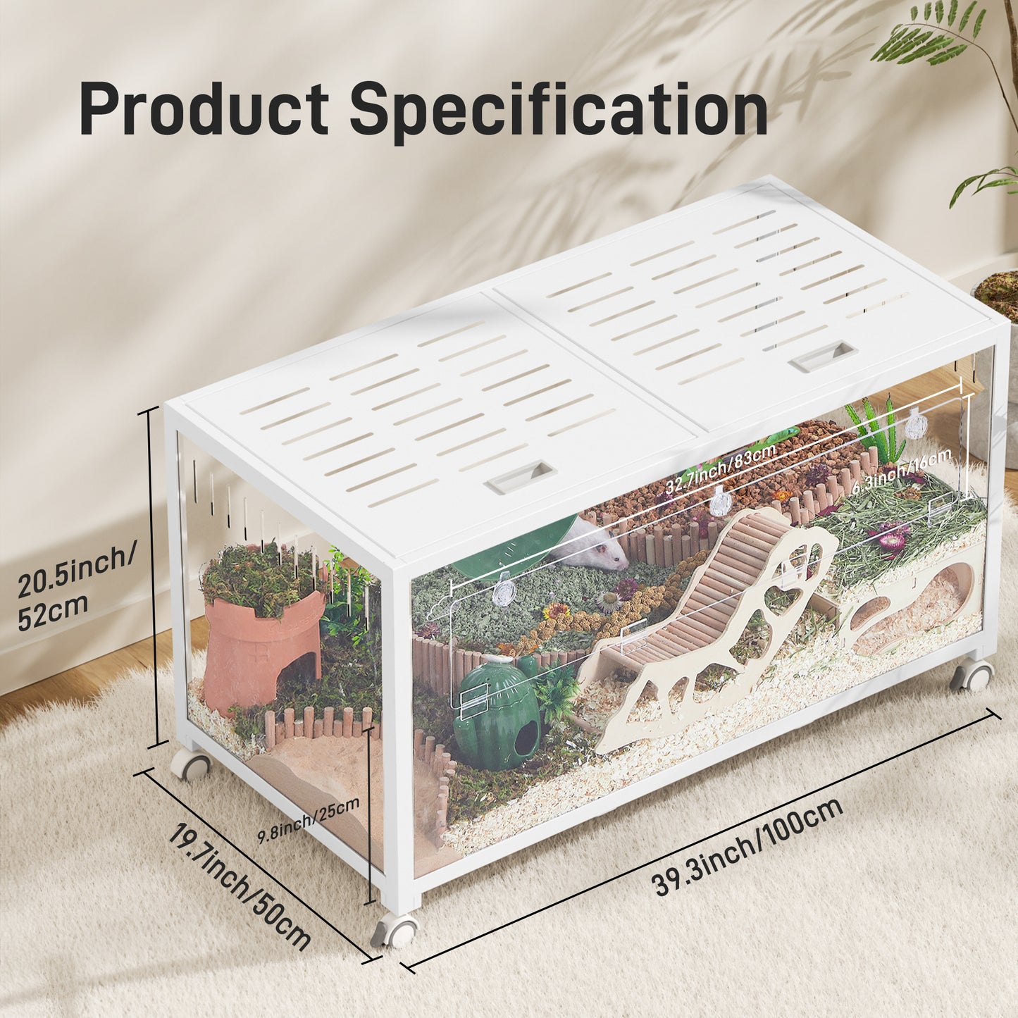 BUCATSTATE Metal Small Animal Cage 3.0 (100cm & 120cm)