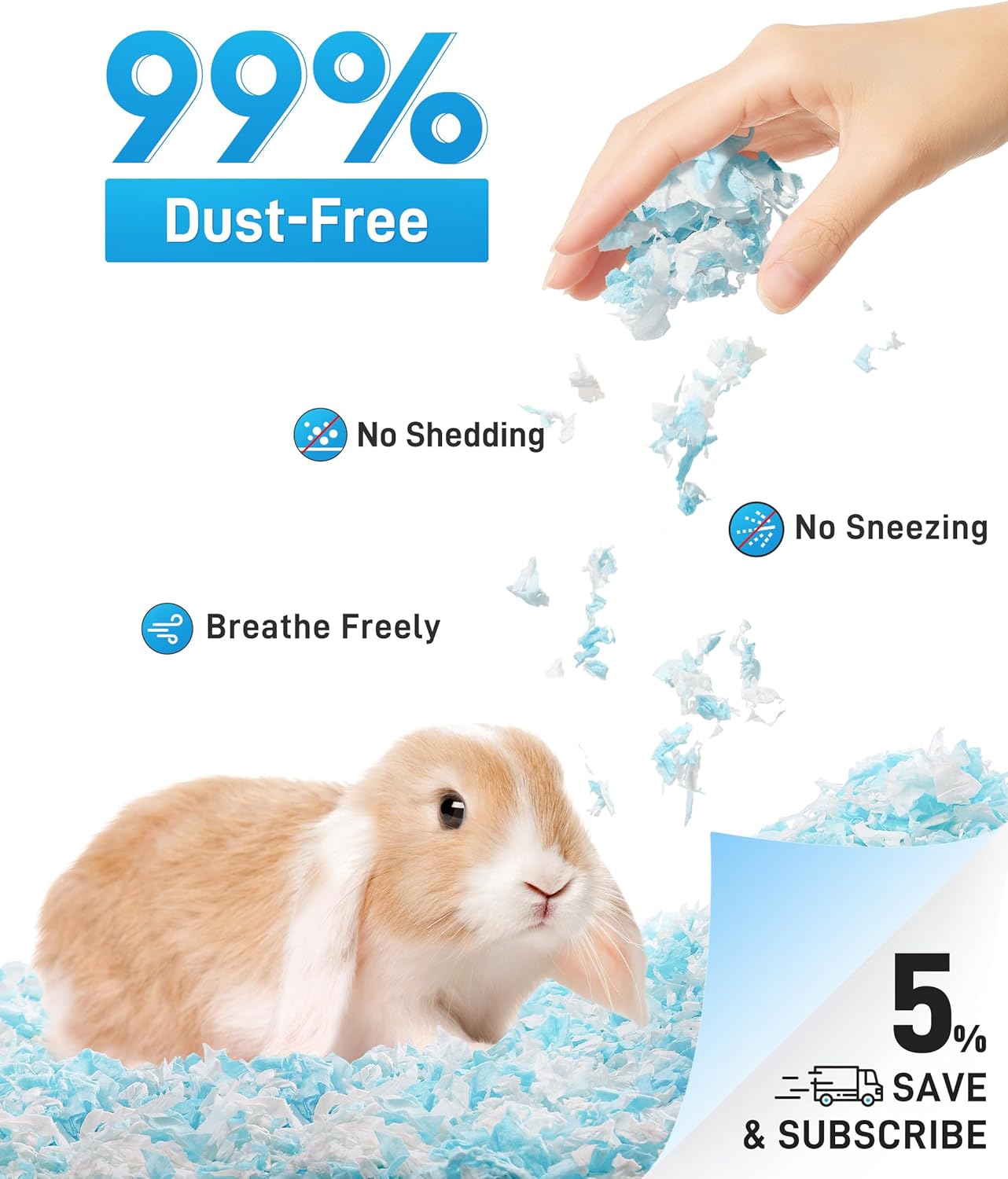 BUCATSTATE Natural Paper Small Pet Bedding with Christmas Special Edition (20L/50L/70L)