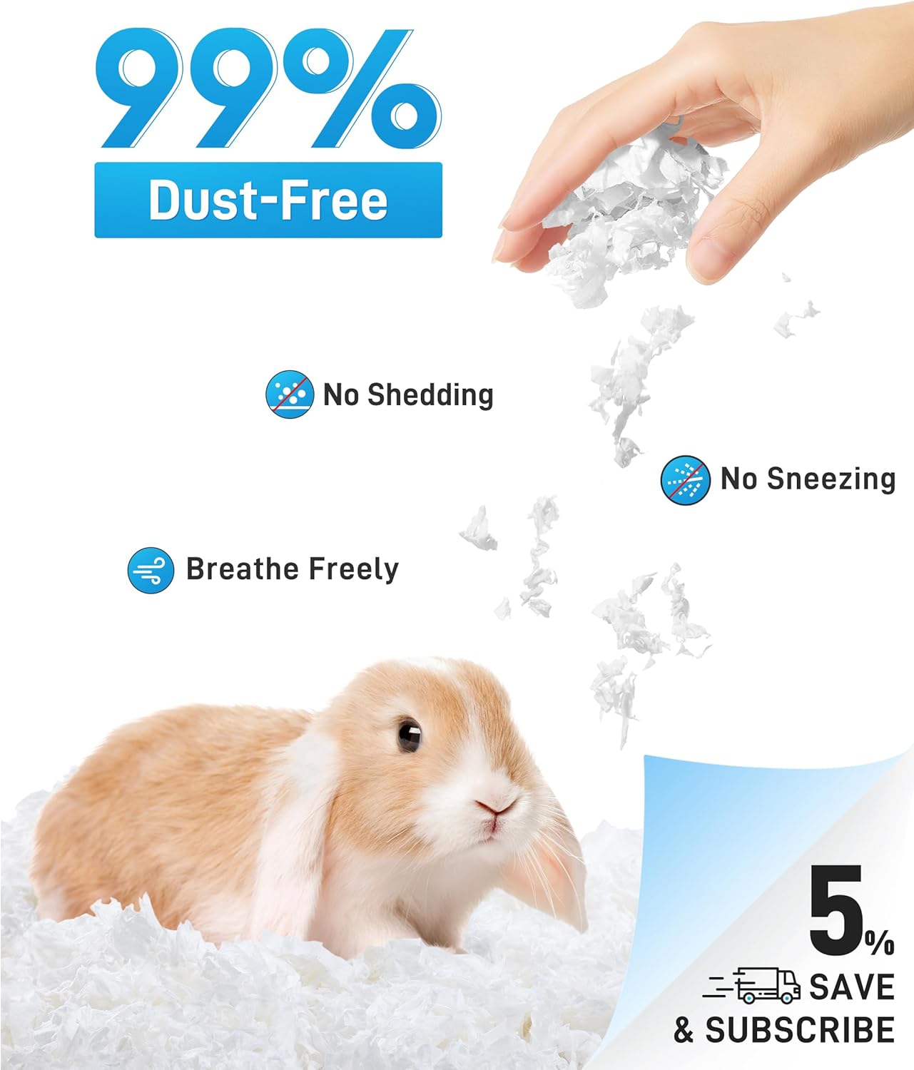 BUCATSTATE Natural Paper Small Pet Bedding with Christmas Special Edition (20L/50L/70L)