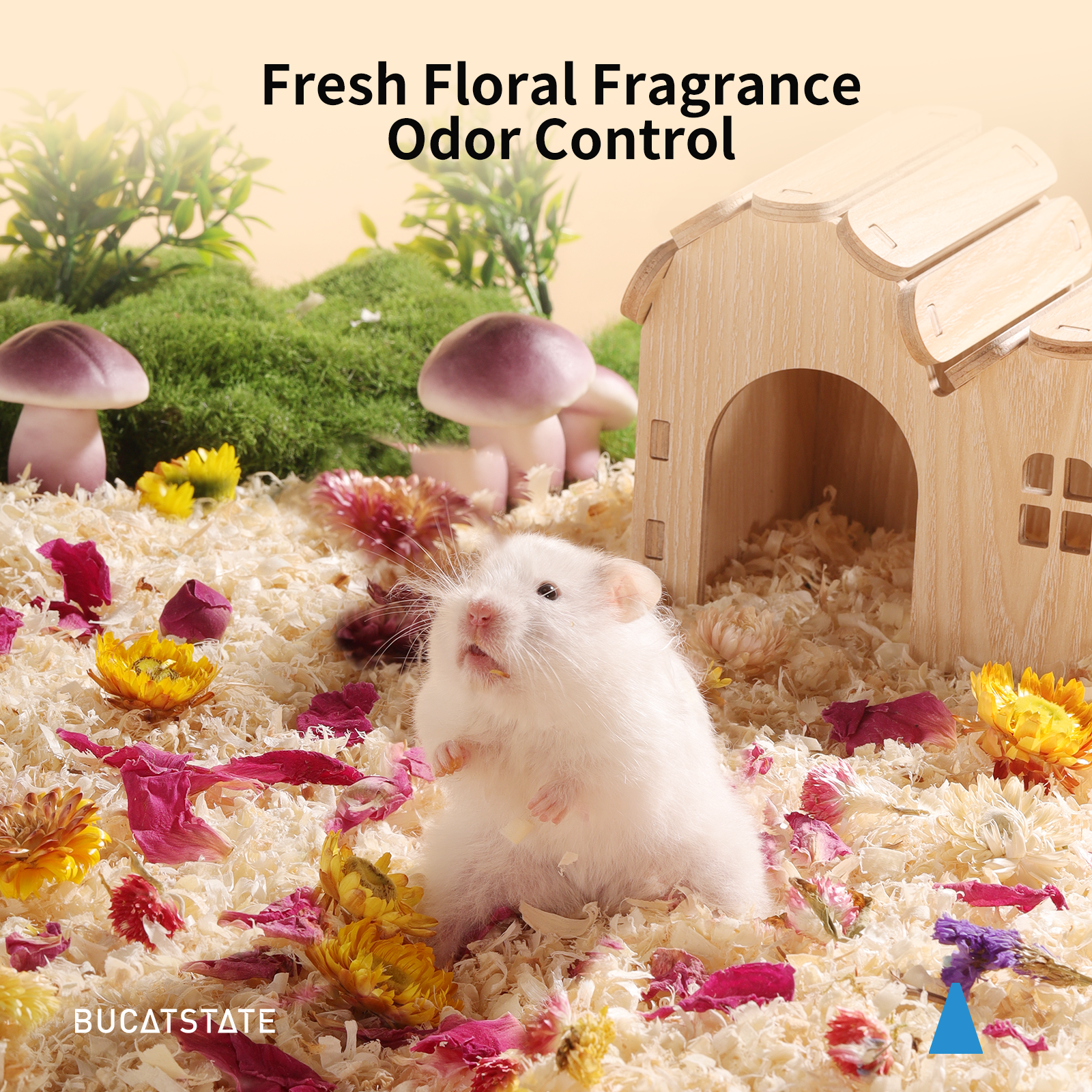 Hamster bedding odor shop control