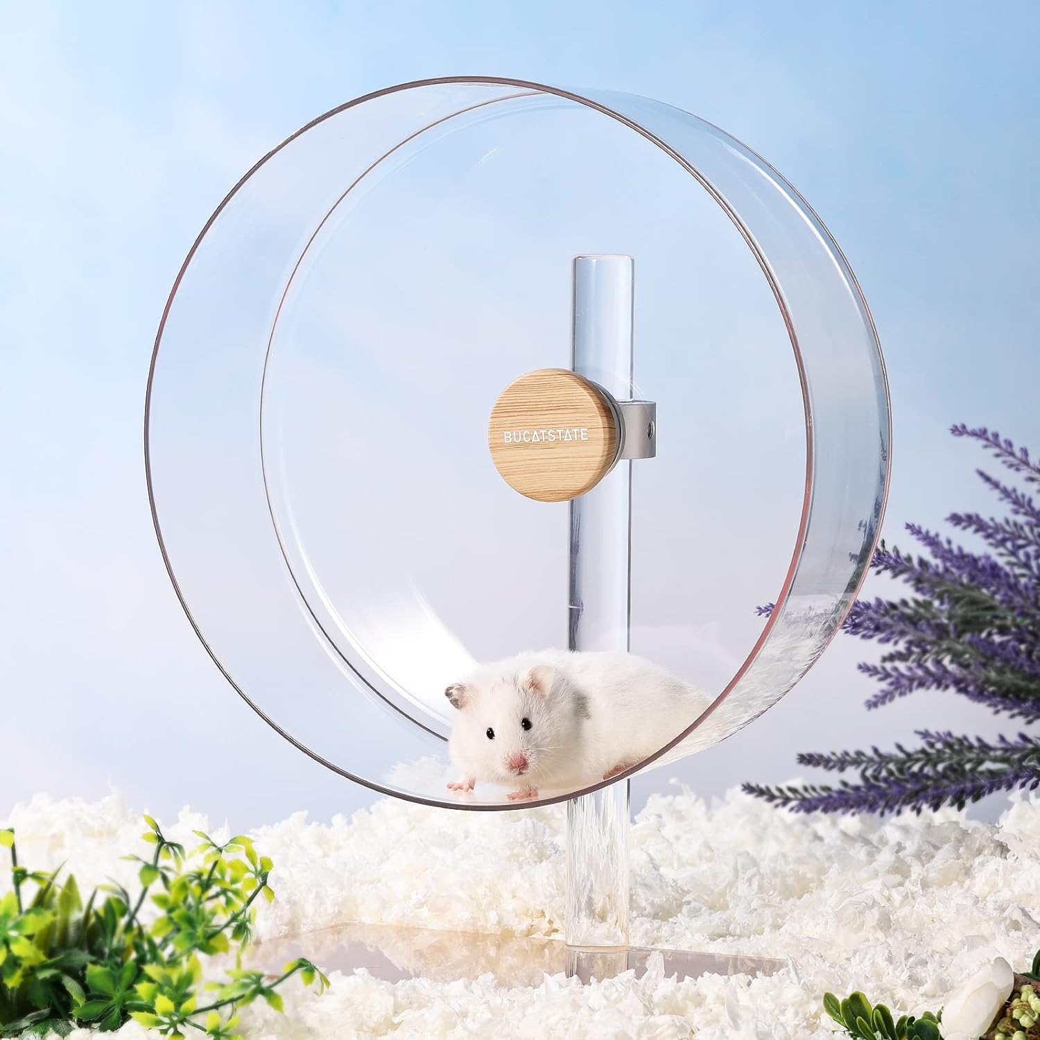 BUCATSTATE Super Silent Acrylic Hamster Wheel Inch