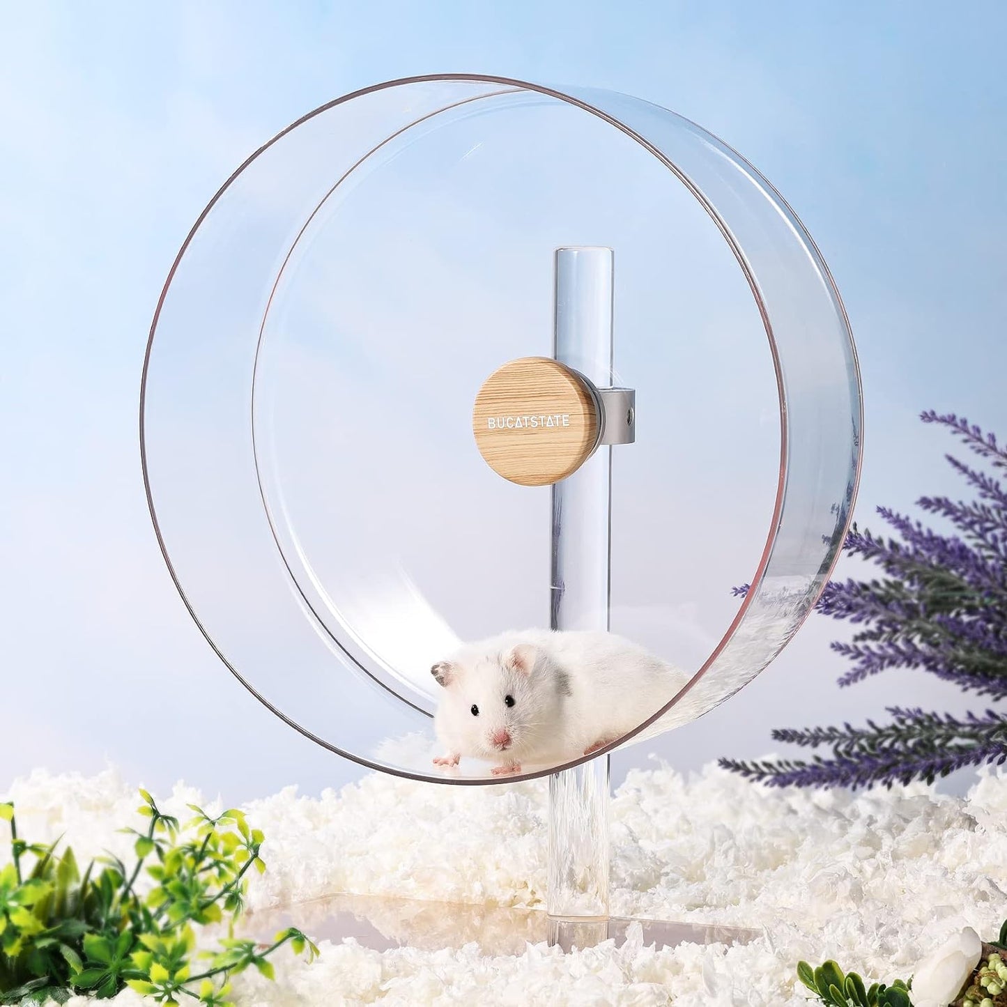 BUCATSTATE Super Silent Acrylic Hamster Wheel - 12.5 Inch