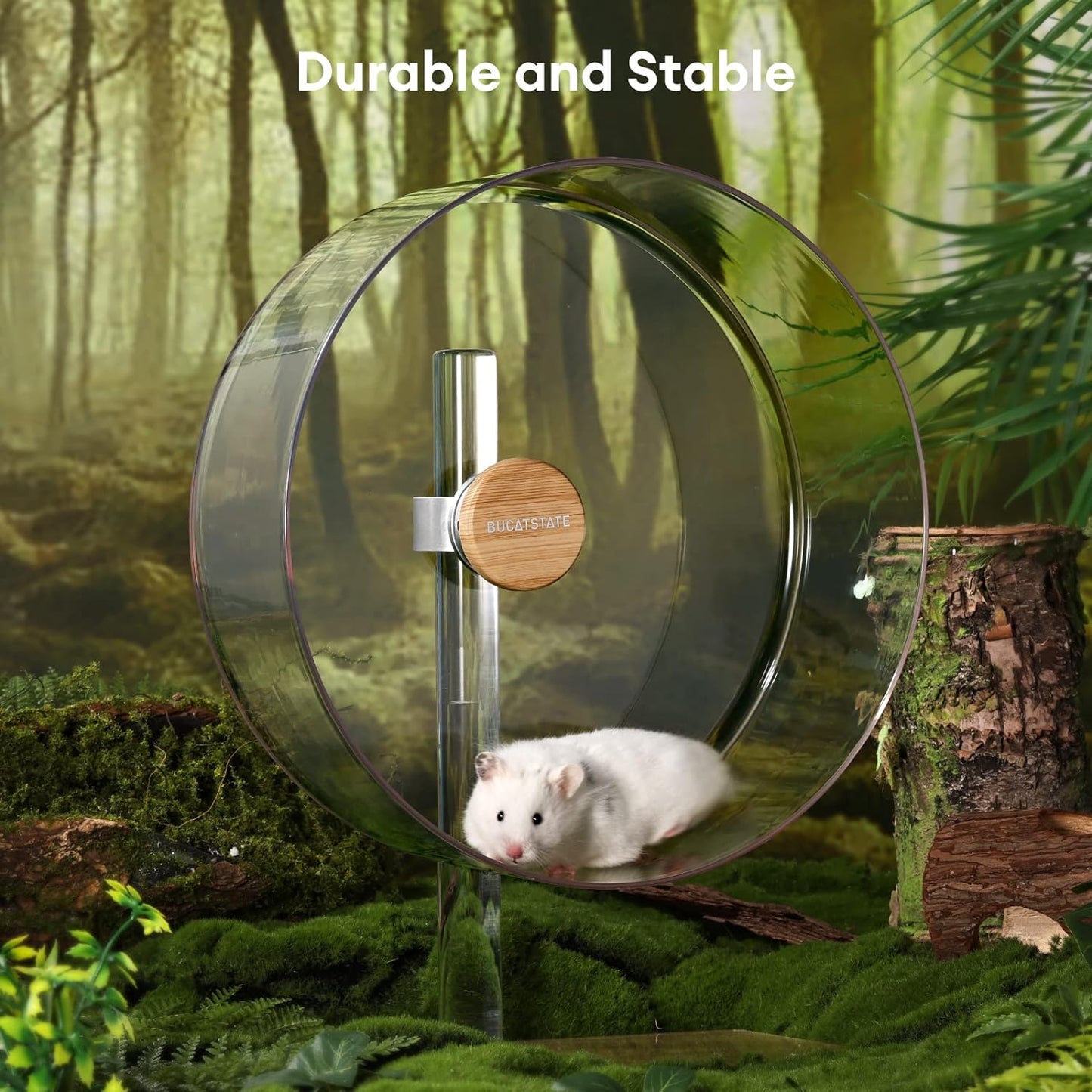 BUCATSTATE Super Silent Acrylic Hamster Wheel - 12.5 Inch