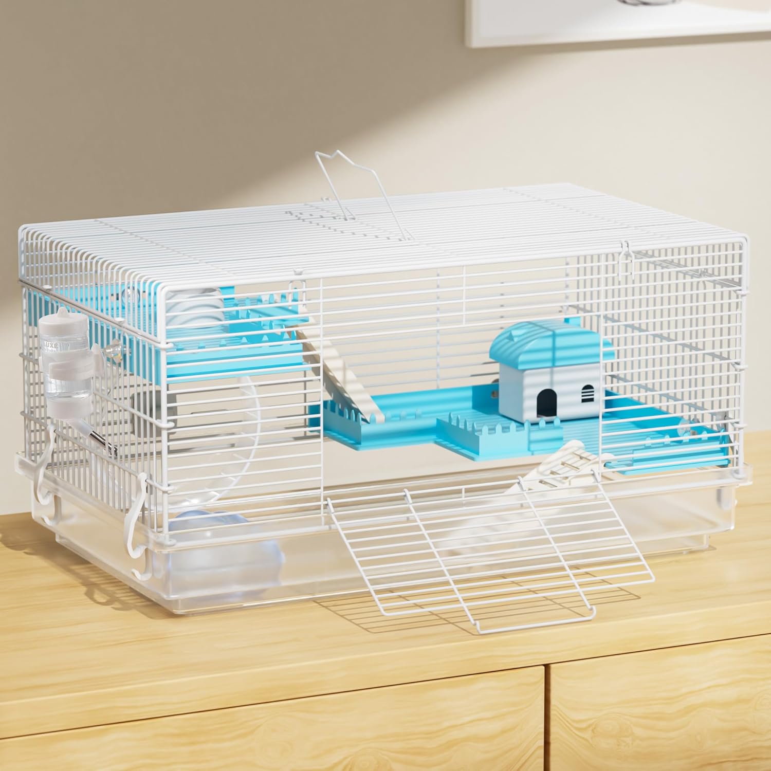 BUCATSTATE 3 Levels Small Hamster Cage with Accessories 8 in 1 Small