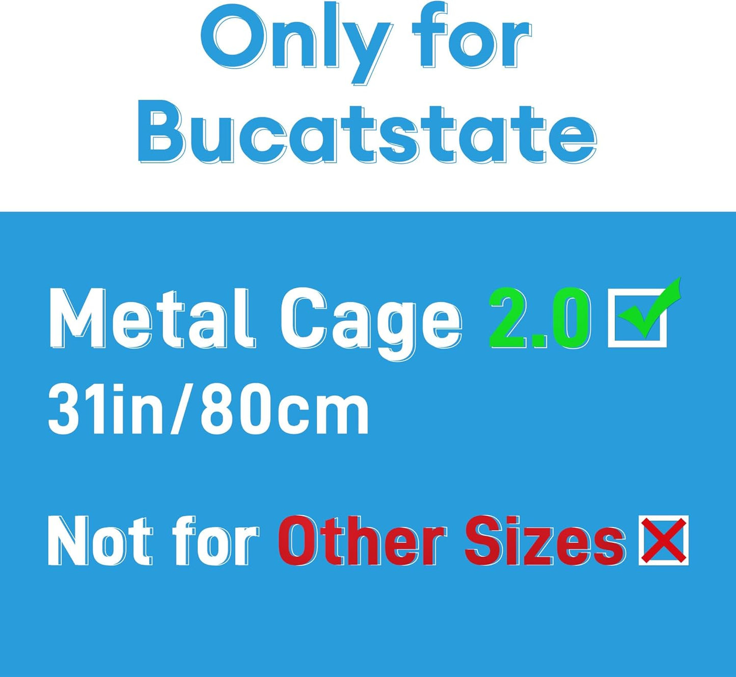 BUCATSTATE Cage 2.0 Universal Connection Accessories, Only for 31 in/80cm BUCATSTATE Metal Cages (White)