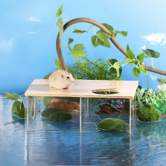 BUCATSTATE Acrylic Hamster Hideout 3-Chamber