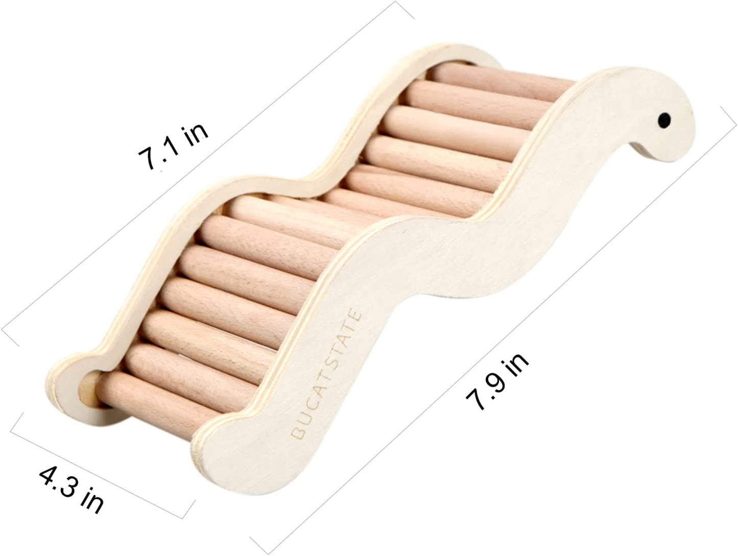 BUCATSTATE Hamster Climbing Ladder Wooden Toy