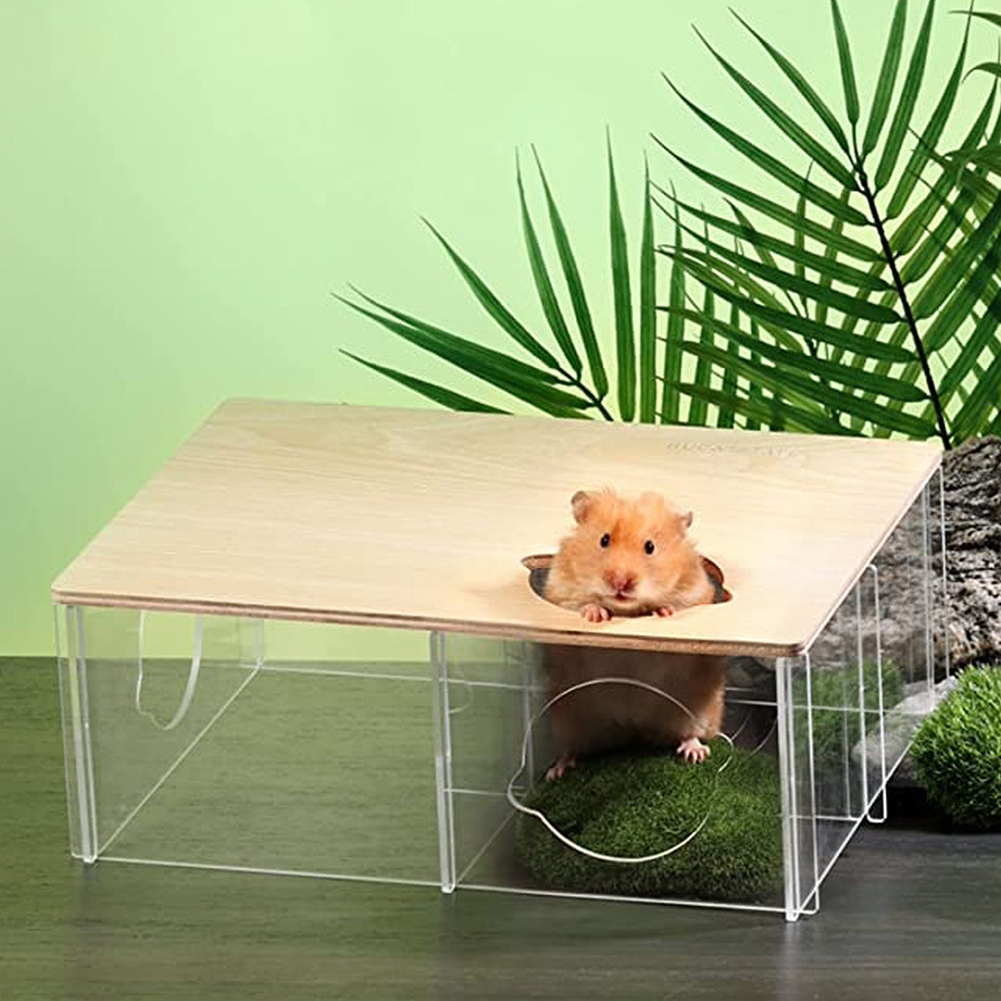 BUCATSTATE Acrylic Hamster Hideout 3-Chamber