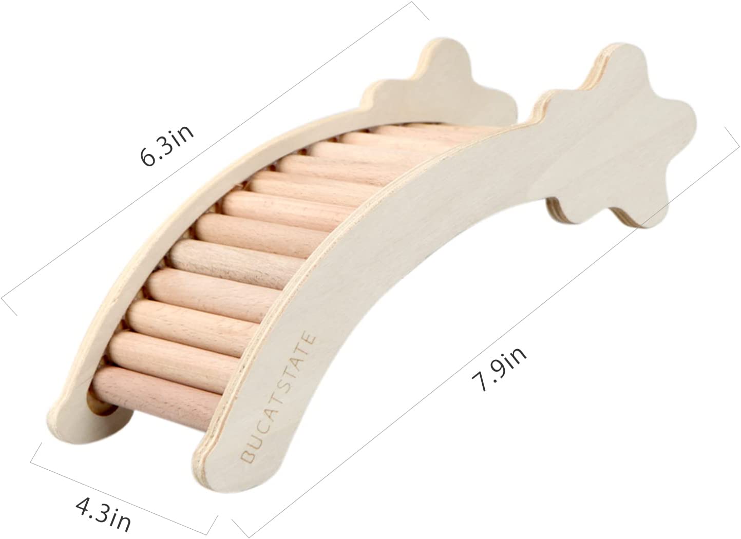 BUCATSTATE Hamster Climbing Ladder Wooden Toy