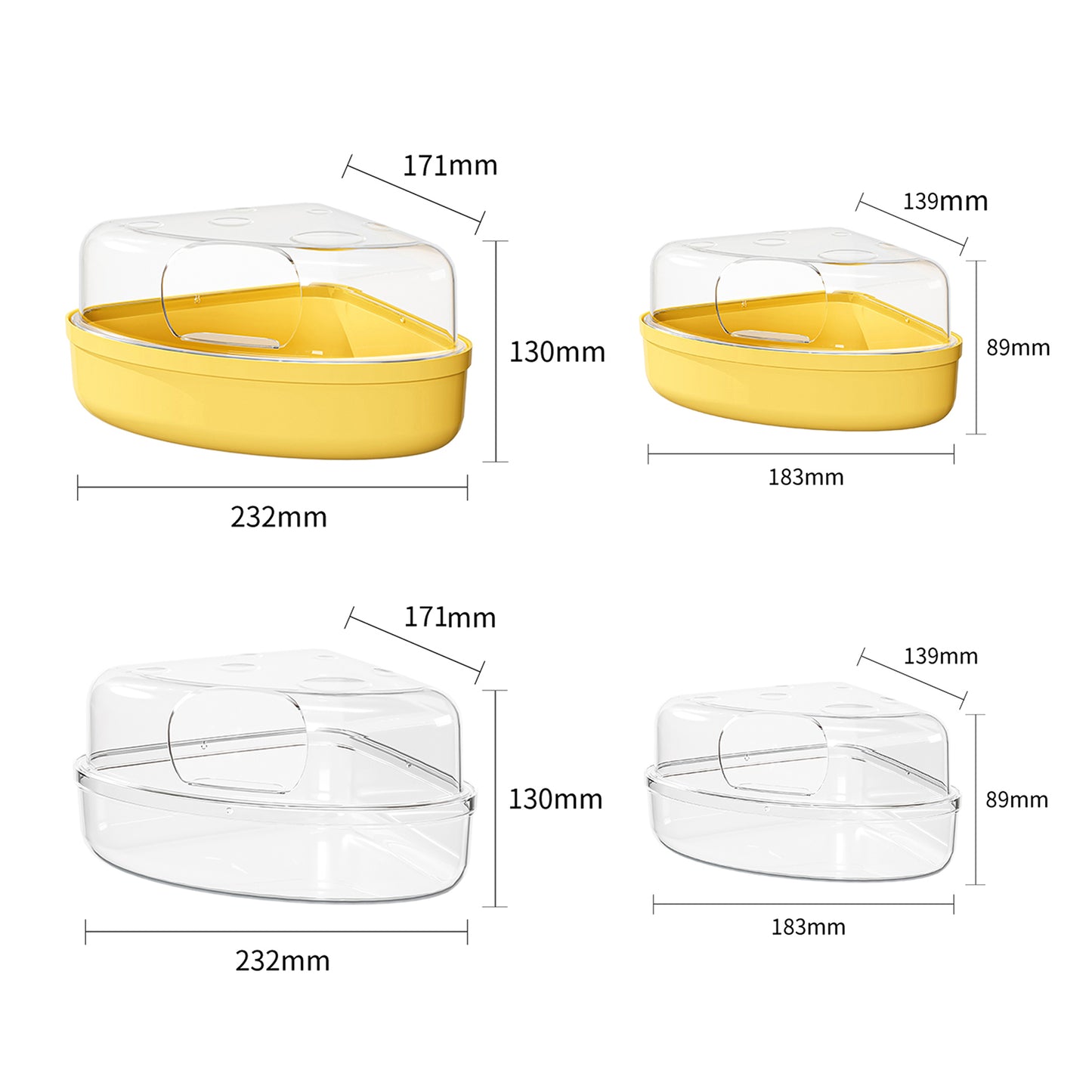 BUCATSTATE Hamster Sand Bath Container Cute Cheese Shaped