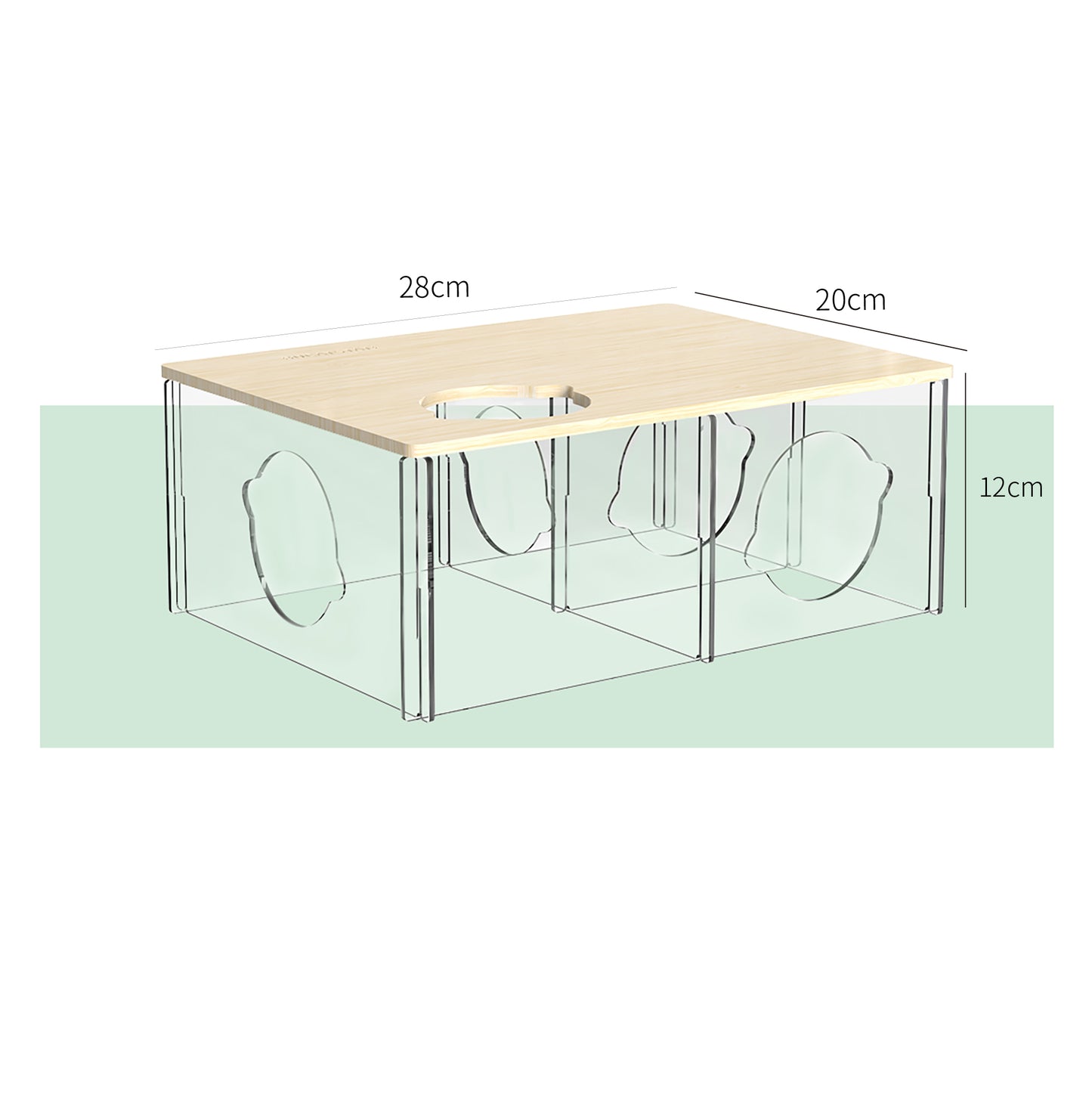BUCATSTATE Acrylic Hamster Hideout 3-Chamber
