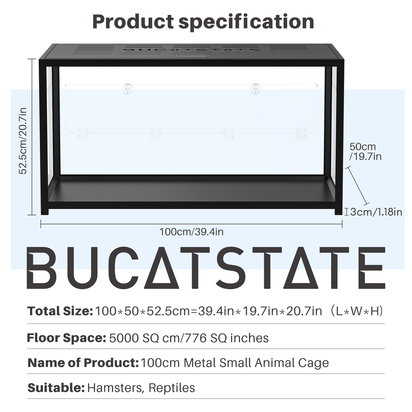 BUCATSTATE Metal Small Animal Cage 2.0
