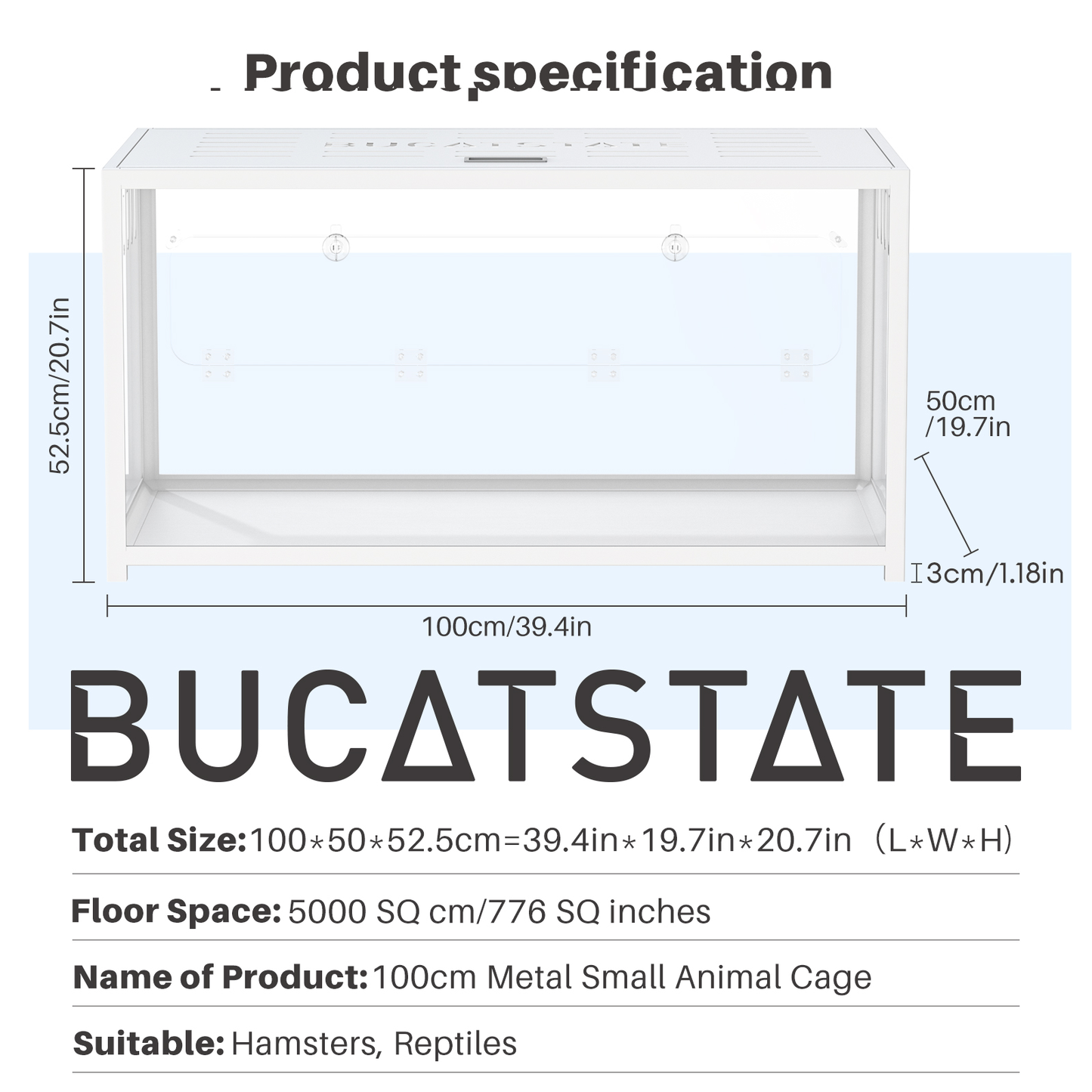 BUCATSTATE Metal Small Animal Cage 2.0