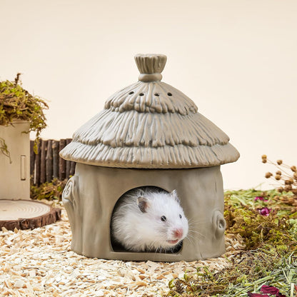 BUCATSTATE Hamster Stump Ceramic Hideout