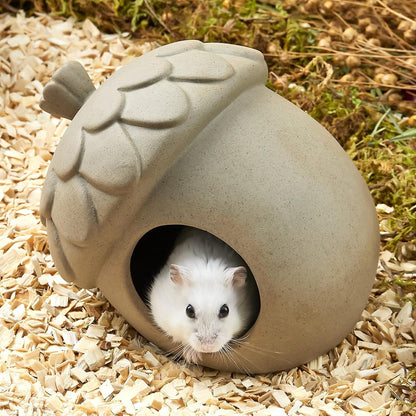 BUCATSTATE Hamster Acorn Ceramic Hideout