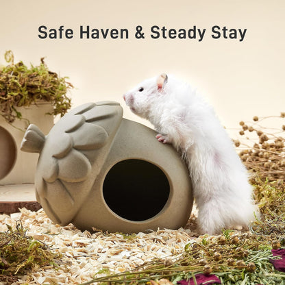 BUCATSTATE Hamster Acorn Ceramic Hideout