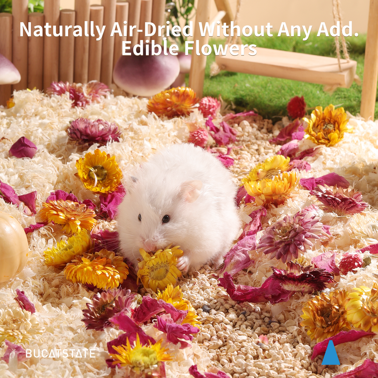 BUCATSTATE Flowers Scent Natural & Soft Hamster Bedding-200g/7oz (Pure Flowers)