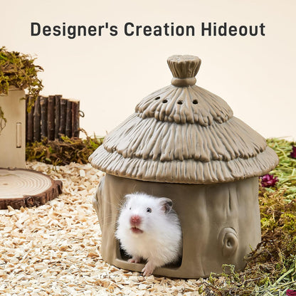 BUCATSTATE Hamster Stump Ceramic Hideout