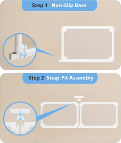 BUCATSTATE Acrylic Small Animal Playpen: 2 Size Options (7.8 & 15.5 sq ft) | Spacious Transparent Habitat, Easy Tool-Free Setup with Door for Rabbits, Guinea Pigs, Hedgehogs, Quail