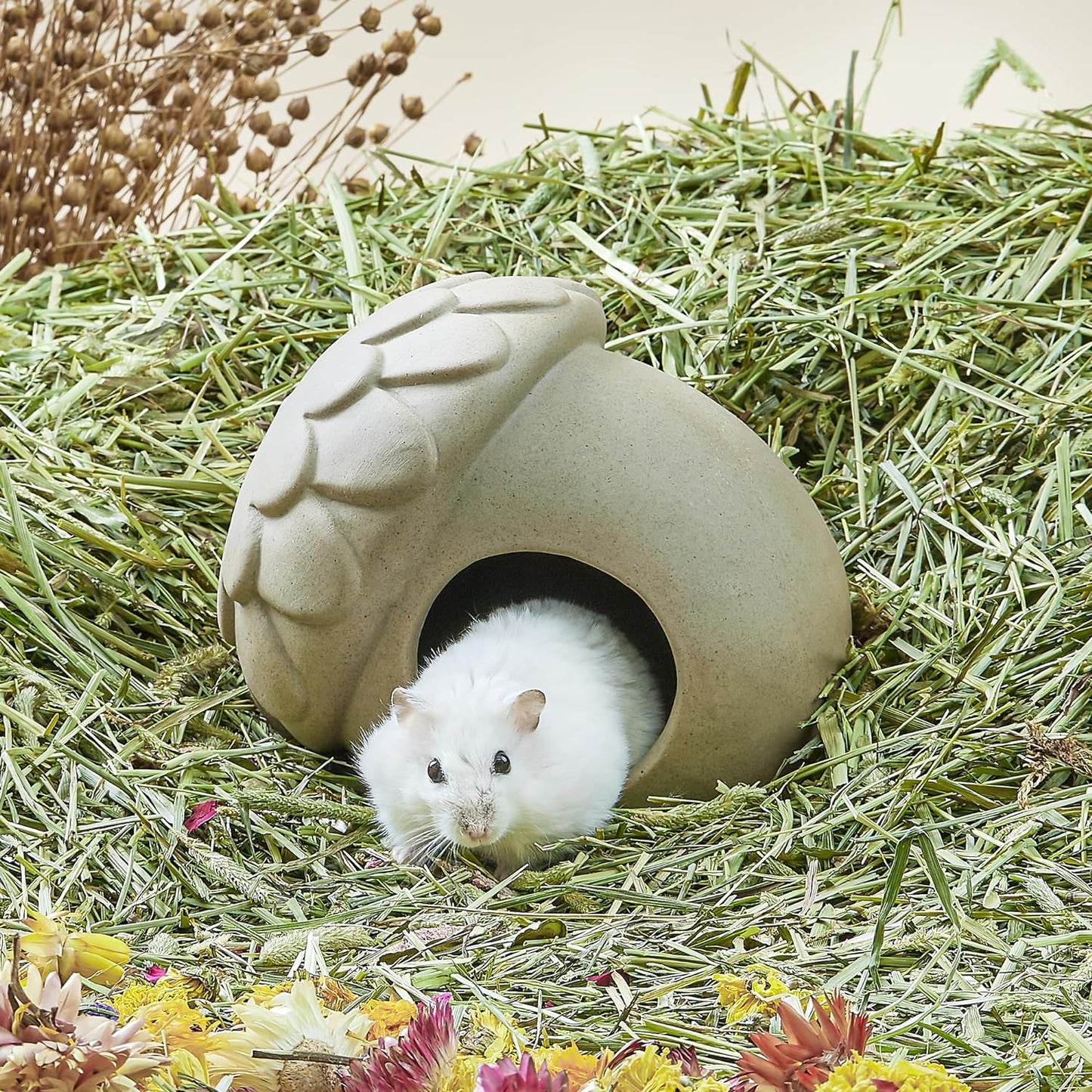 BUCATSTATE Hamster Acorn Ceramic Hideout