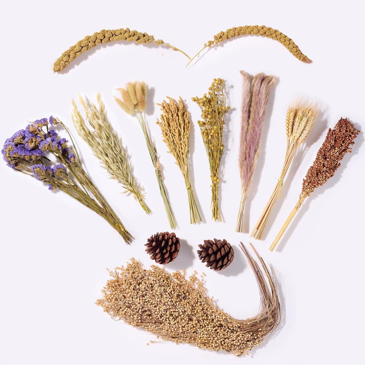 BUCATSTATE  Nature Flower Herb Hamster Bedding Cage Habitat Decor Grain Sprays for Syrian Dwarf Hamsters Gerbils Mice