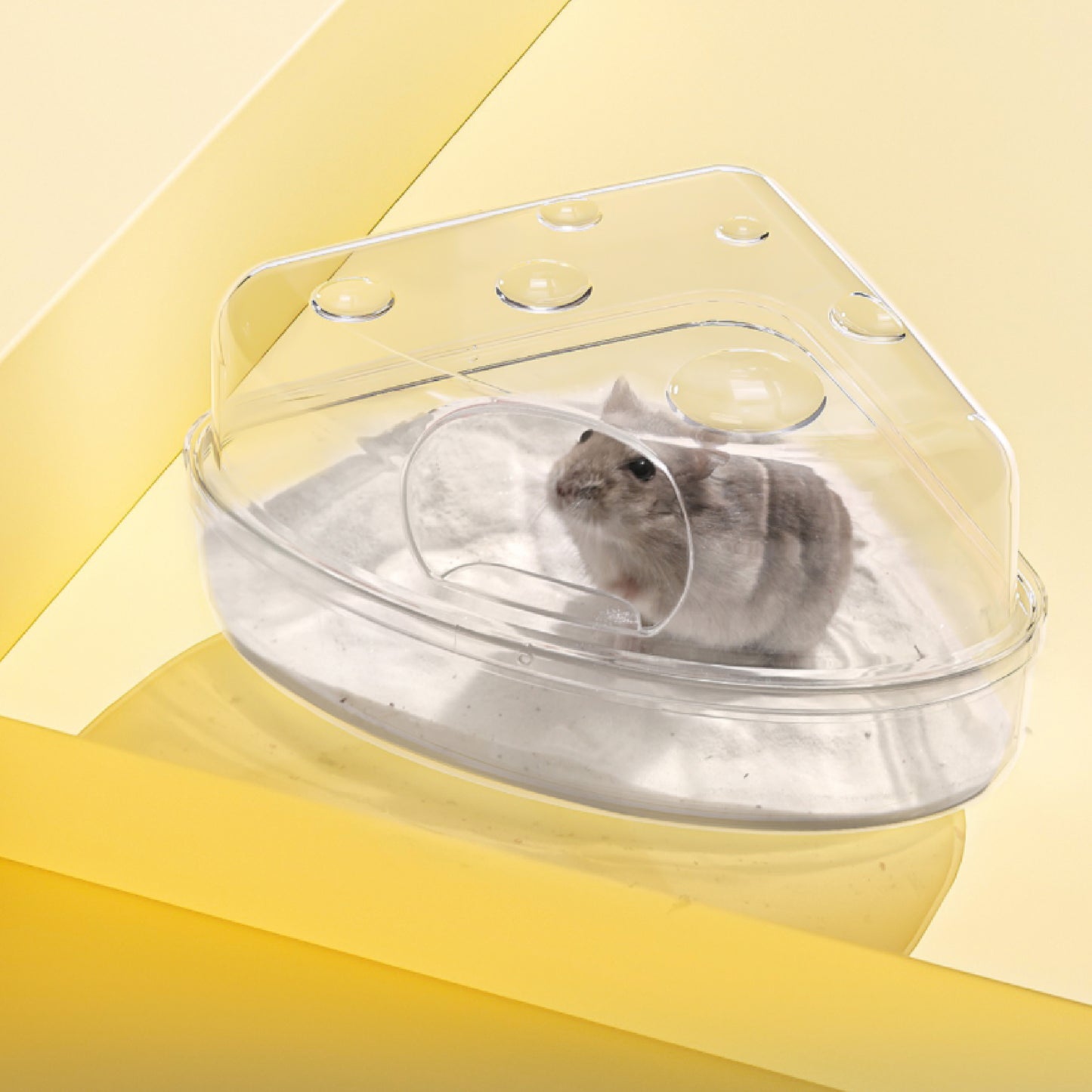 BUCATSTATE Hamster Sand Bath Container Cute Cheese Shaped