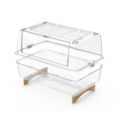 BUCATSTATE Hamster Cage with Support Feet - Fully Transparent (Two Size Option)