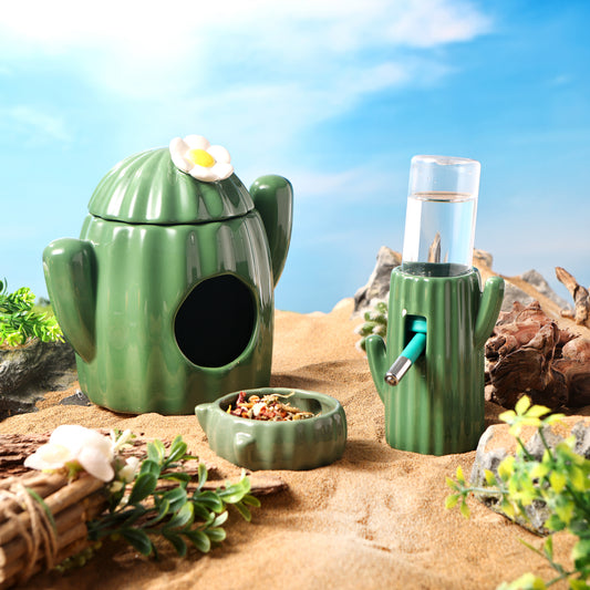 BUCATSTATE Cactus Series Ceramic Hamster Supplies