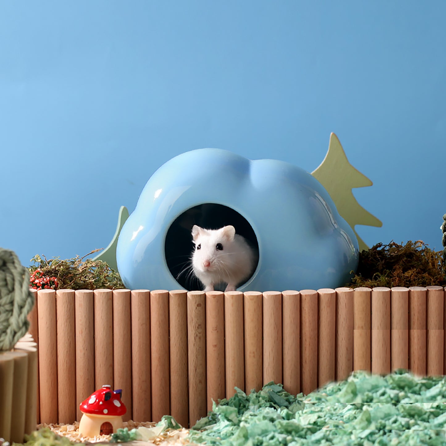 BUCATSTATE Clouds Shape Hamster Hideout Ceramic Cool Bed
